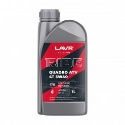 LAVR MOTO Моторное масло RIDE QUADRO 4T 5W40 SM, 1 л