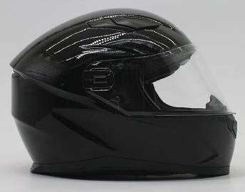 Шлем интеграл с очками ROCKOT RM-133 Solid Dark (XS) (черный глянцевый однотонный)